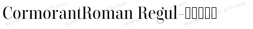 CormorantRoman Regul字体转换